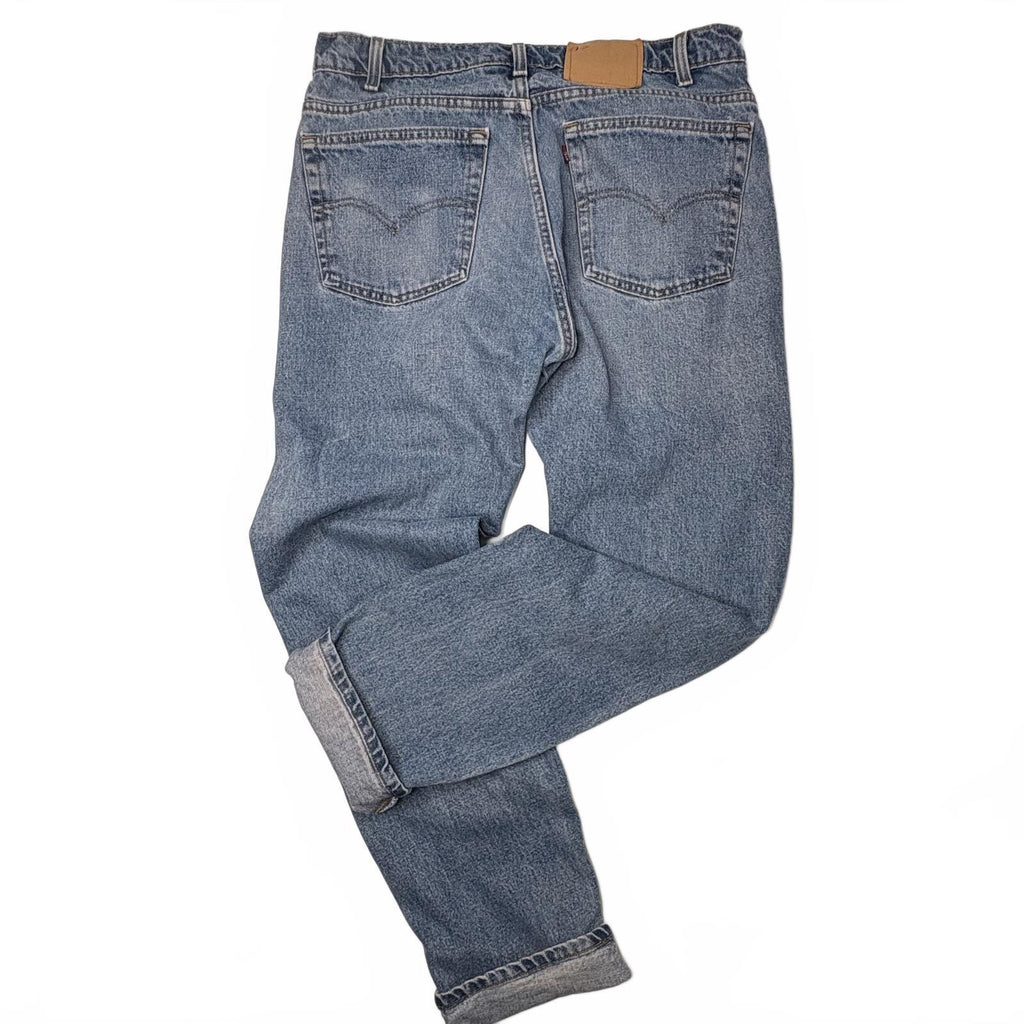 Levi's 505 Straight Leg Jeans 38x34 Vintage Distressed Blue