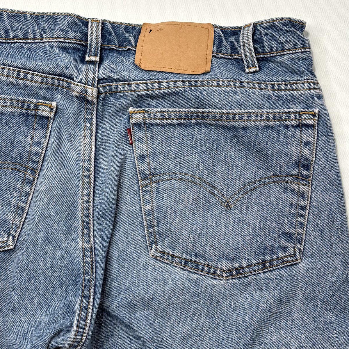 Levi's 505 Straight Leg Jeans 38x34 Vintage Distressed Blue