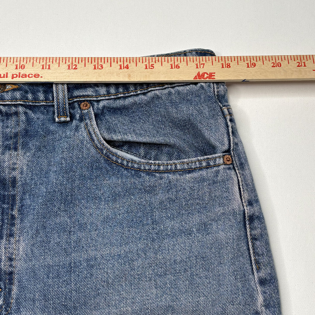 Levi's 505 Straight Leg Jeans 38x34 Vintage Distressed Blue