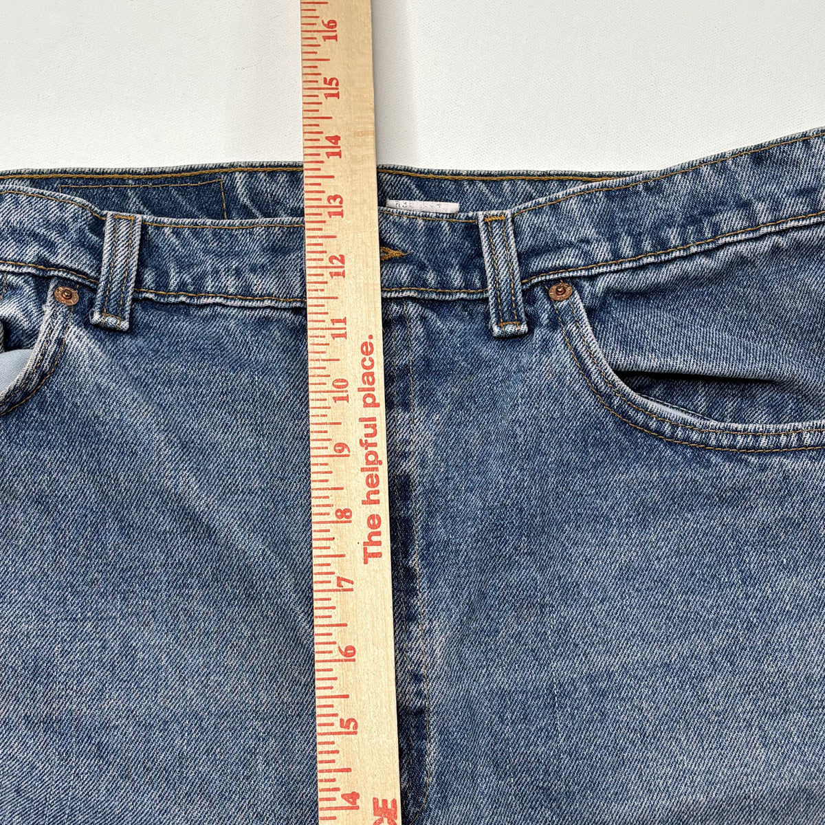 Levi's 505 Straight Leg Jeans 38x34 Vintage Distressed Blue