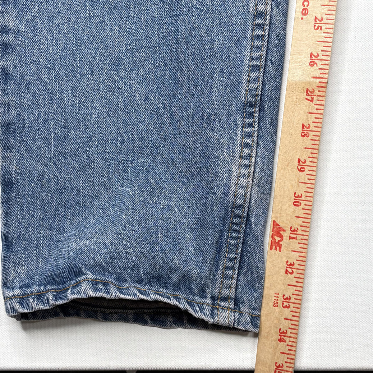 Levi's 505 Straight Leg Jeans 38x34 Vintage Distressed Blue