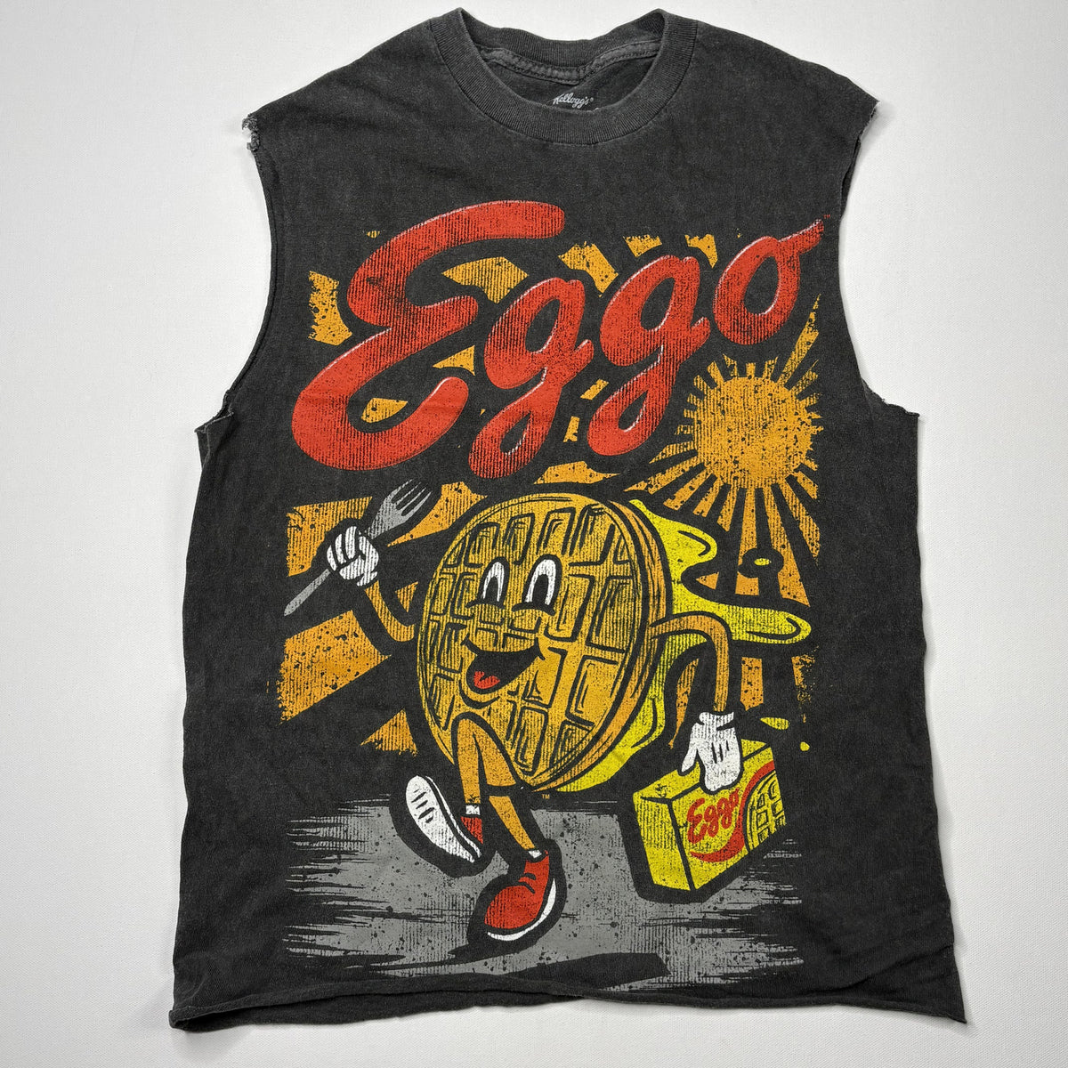 Kellogg's Eggo Waffle Graphic Cutoff T-Shirt Mens XL