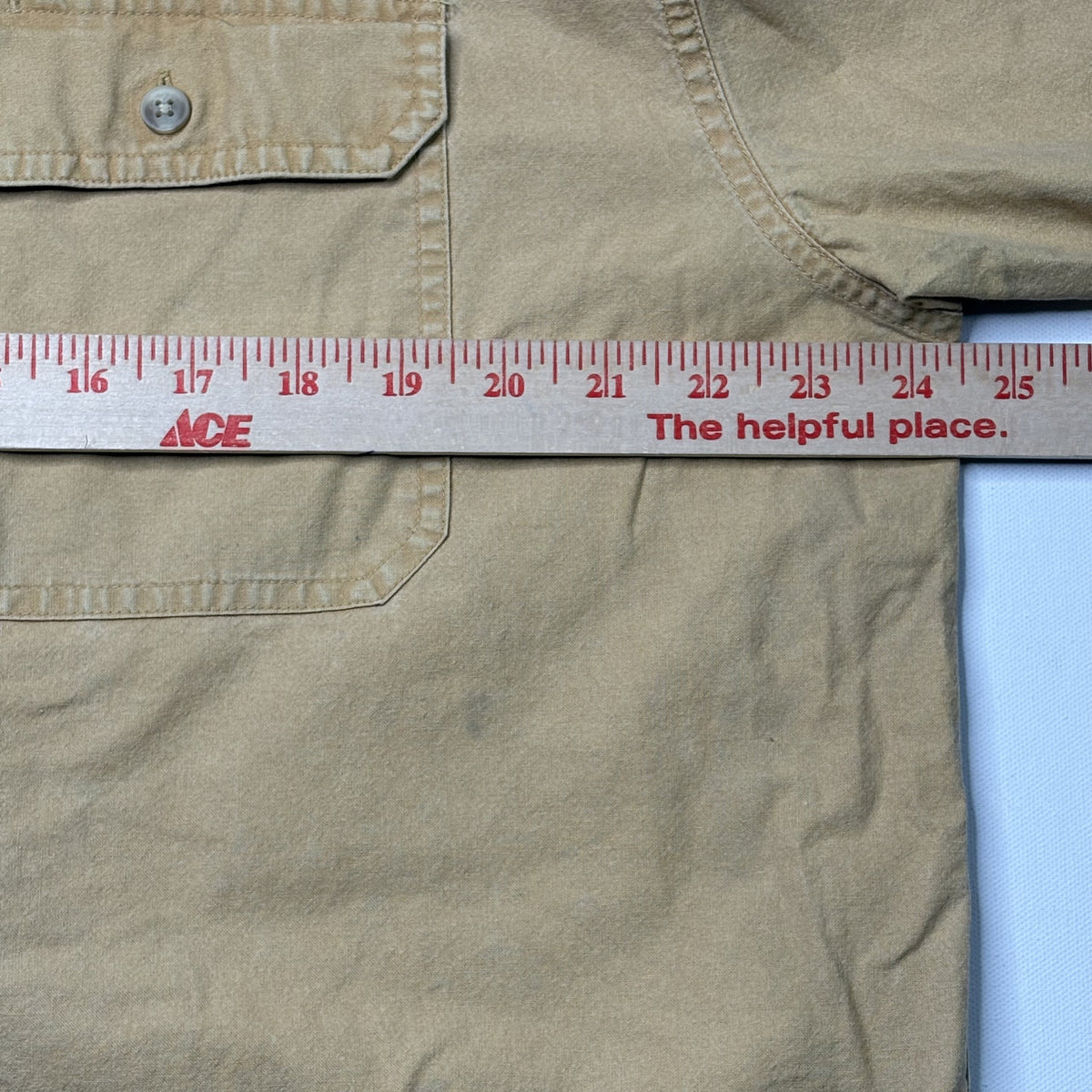 LL Bean Canvas Utility Shirt Jacket Yellow Mens Large