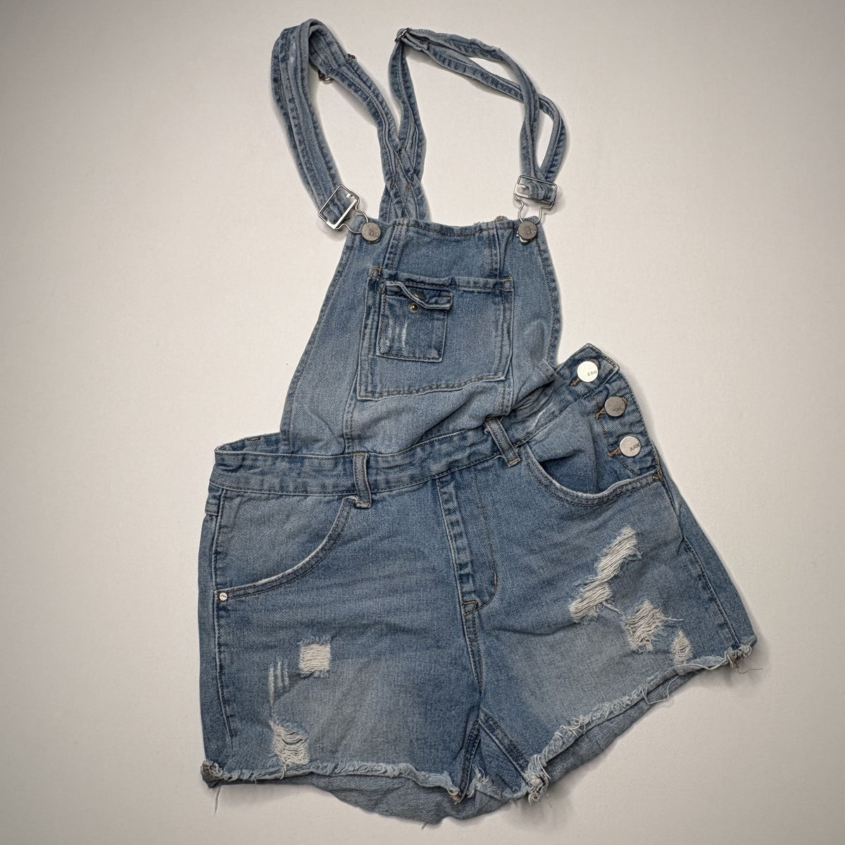 Redial Denim Overall Shorts Jean Dungarees Size 36