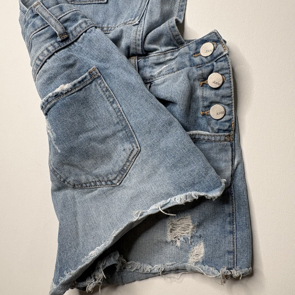 Redial Denim Overall Shorts Jean Dungarees Size 36