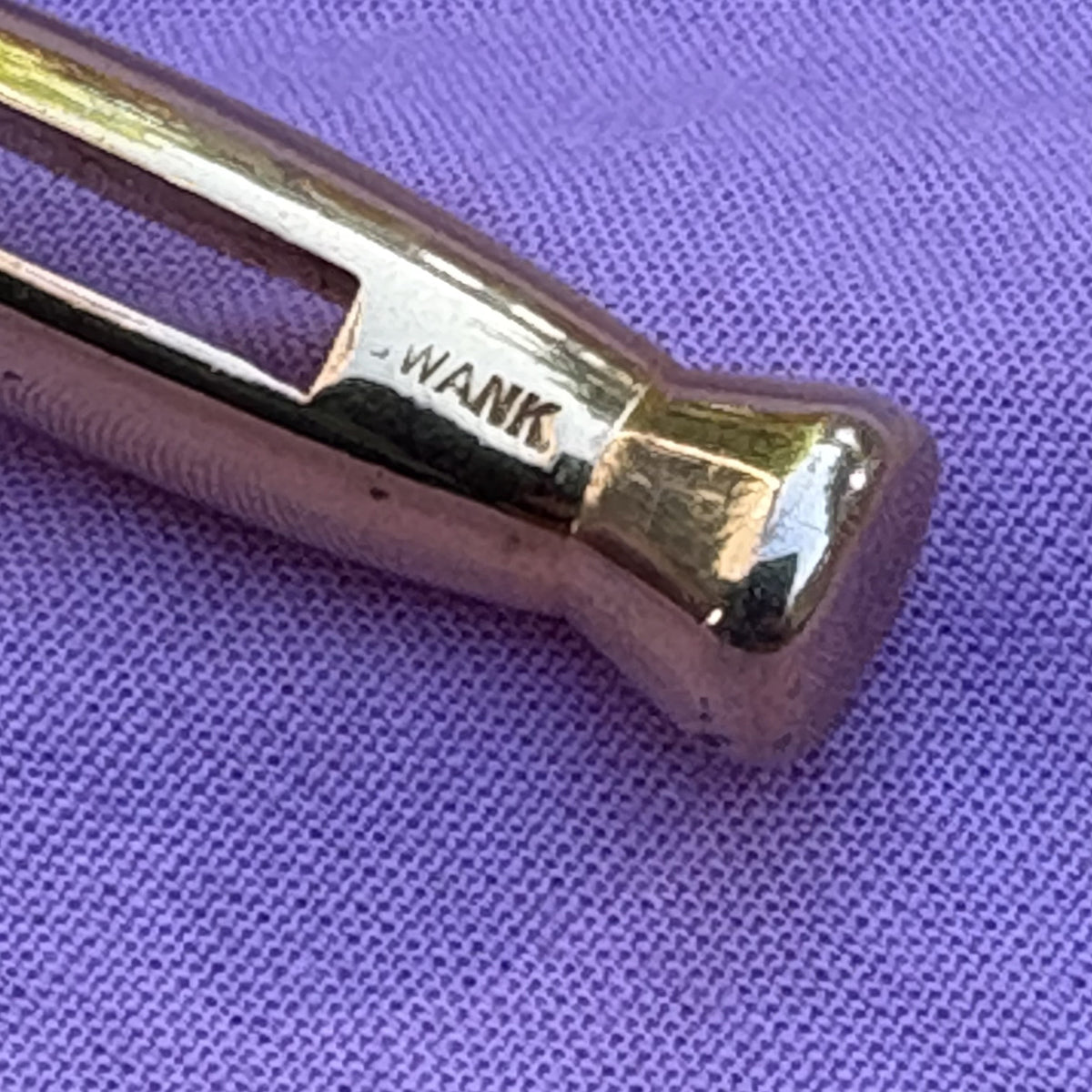 Vintage Swank Gold Tone Collar Clip Bar Patent Pending