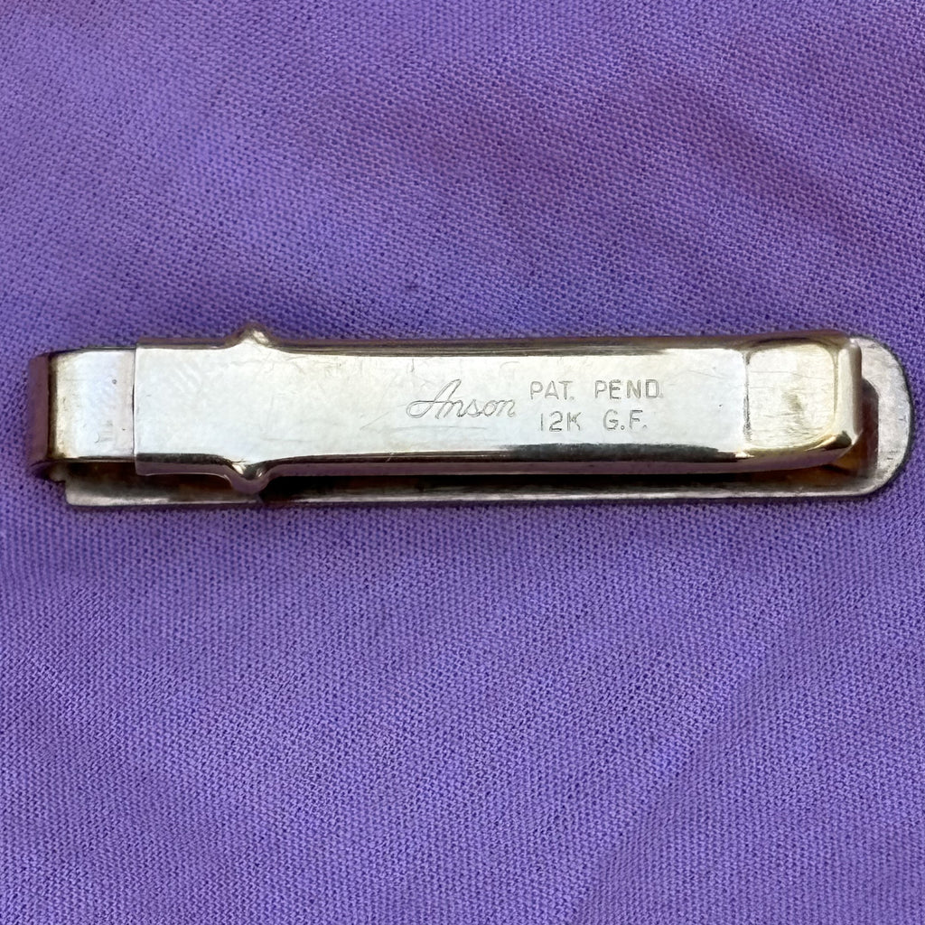 Vintage Anson 12K Gold Filled Collar Clip Bar Pat Pend