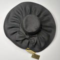 Vintage Luxury Divas Black Wide Brim Sun Hat Bow Whimsigoth