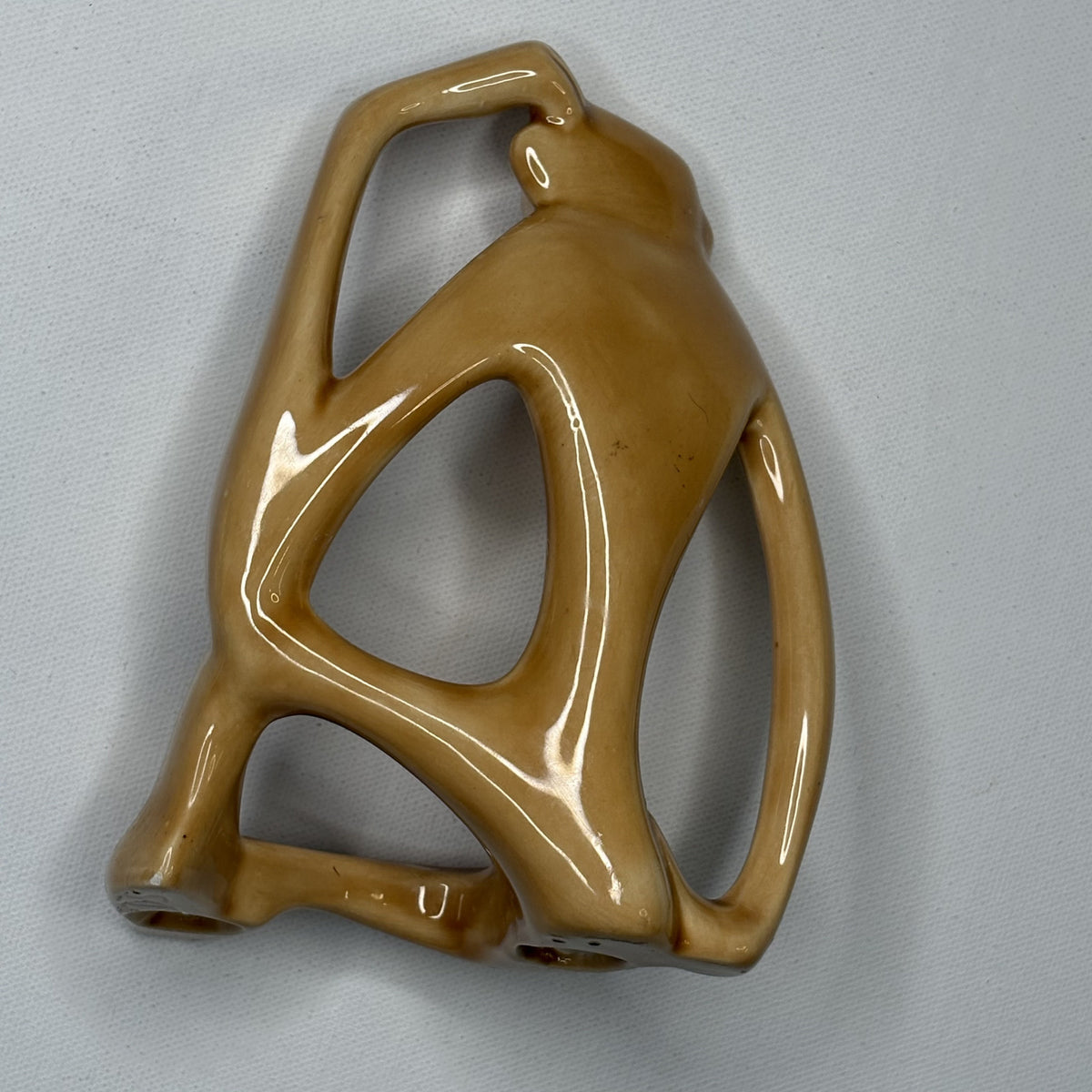 Vintage Carved Ceramic Monkey Figurine Sculpture Decor