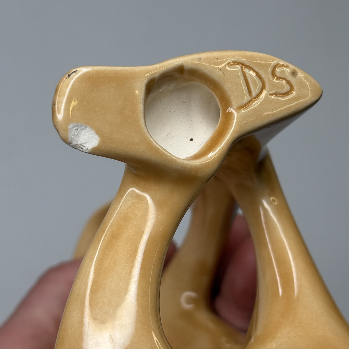 Vintage Carved Ceramic Monkey Figurine Sculpture Decor
