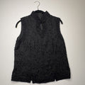 Vintage Fashion Bug Y2K Black Beaded Mesh Sleeveless Top M