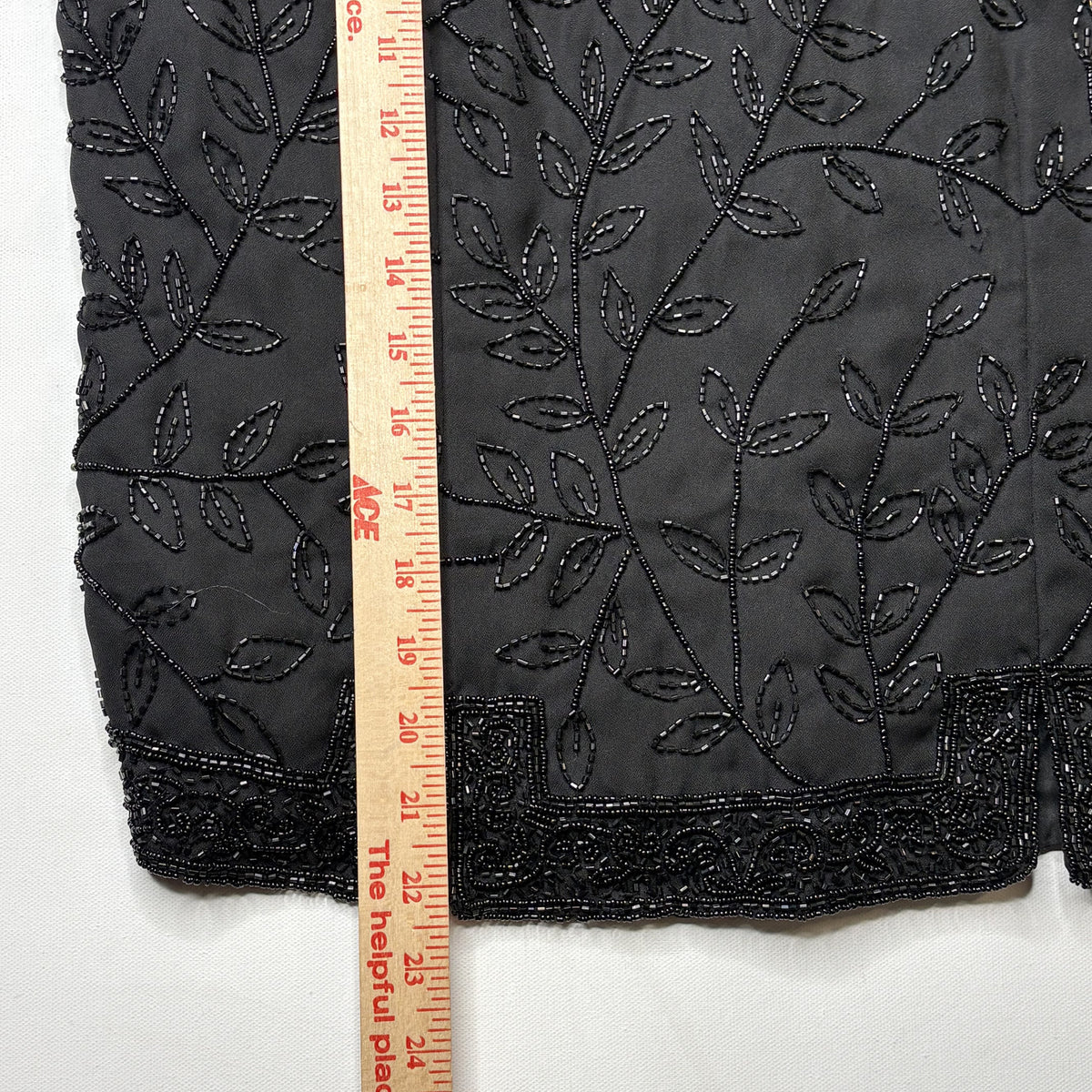 Vintage Fashion Bug Y2K Black Beaded Mesh Sleeveless Top M