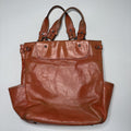 Kenneth Cole Brown Leather Tote Bag Shoulder Purse Carryall