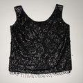 Vintage Alexander Sequined Beaded Wool Tank Top Size L