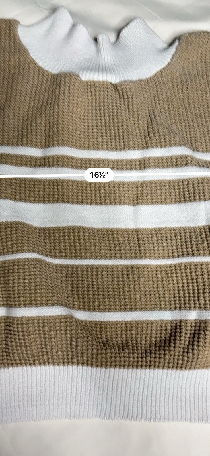 Vintage 1980s The Fox Collection Textured Knit Stripe Mock T