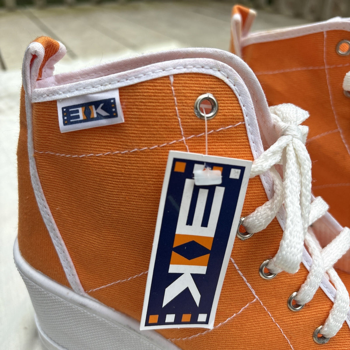 Vintage Deadstock British Knights BK Orange Canvas PlatformW