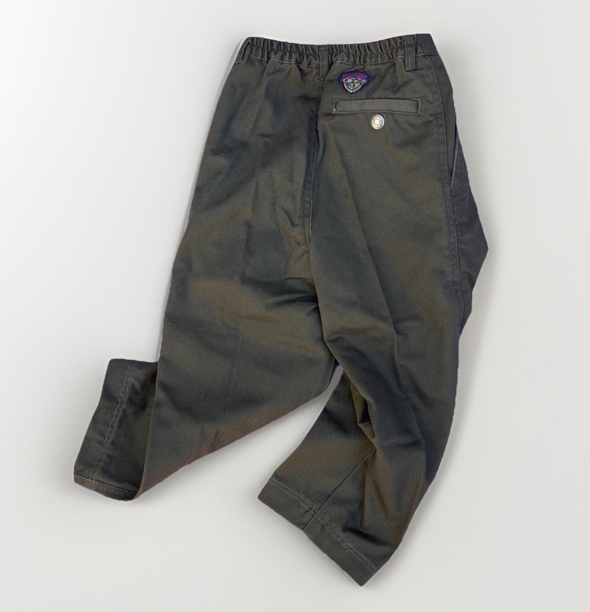 Bugle Boy Vintage 90s Kids Green Twill Pants Size 6S - Tiny-