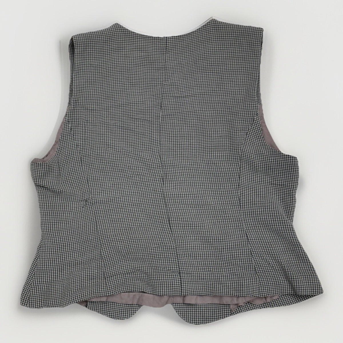 Vintage 90s Tamotsu Wool Blend Micro Houndstooth Vest L