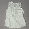 Emily Daniels Light Green Sleeveless Button-Up Top
