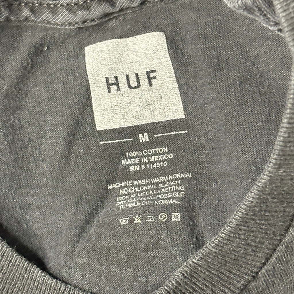 HUF Worldwide Black Graphic T-Shirt Size M