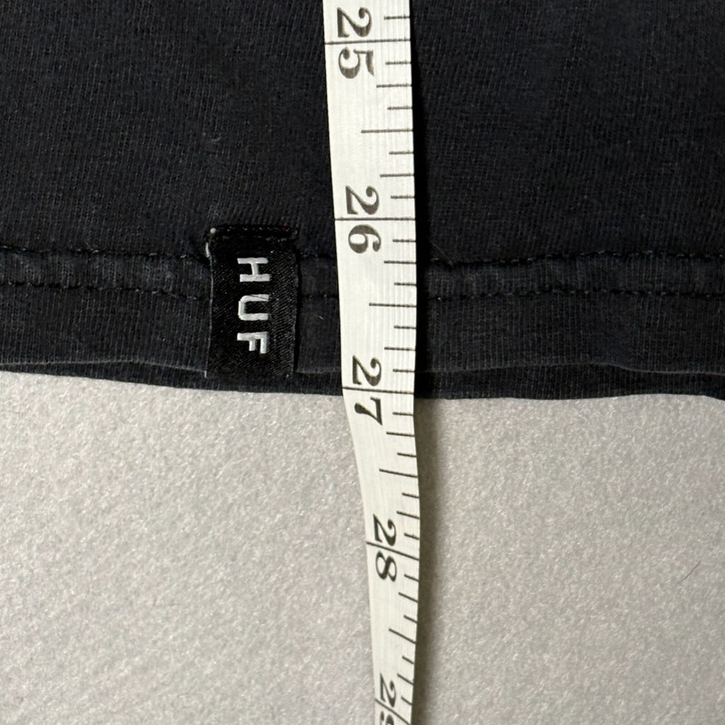 HUF Worldwide Black Graphic T-Shirt Size M