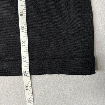 Guess Jeans Black Wool Blend Dress with Faux Fur Sleeve Cuff
