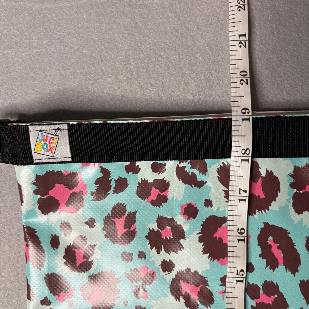Juice Box Wild Child Pink and Turquoise Leopard Print Bag