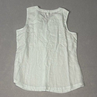 Emily Daniels Light Green Sleeveless Button-Up Top