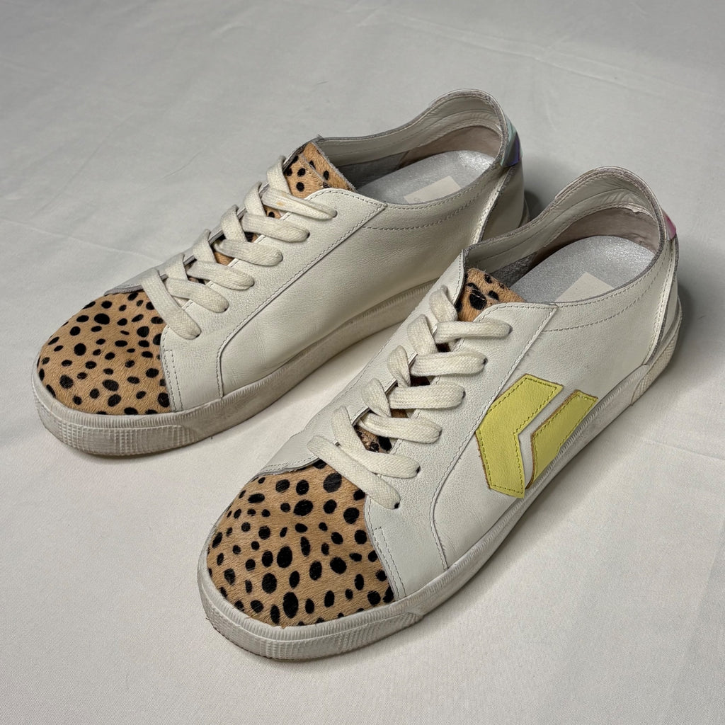Dolce Vita Women's Size 8.5 White Leather Sneakers with Spol