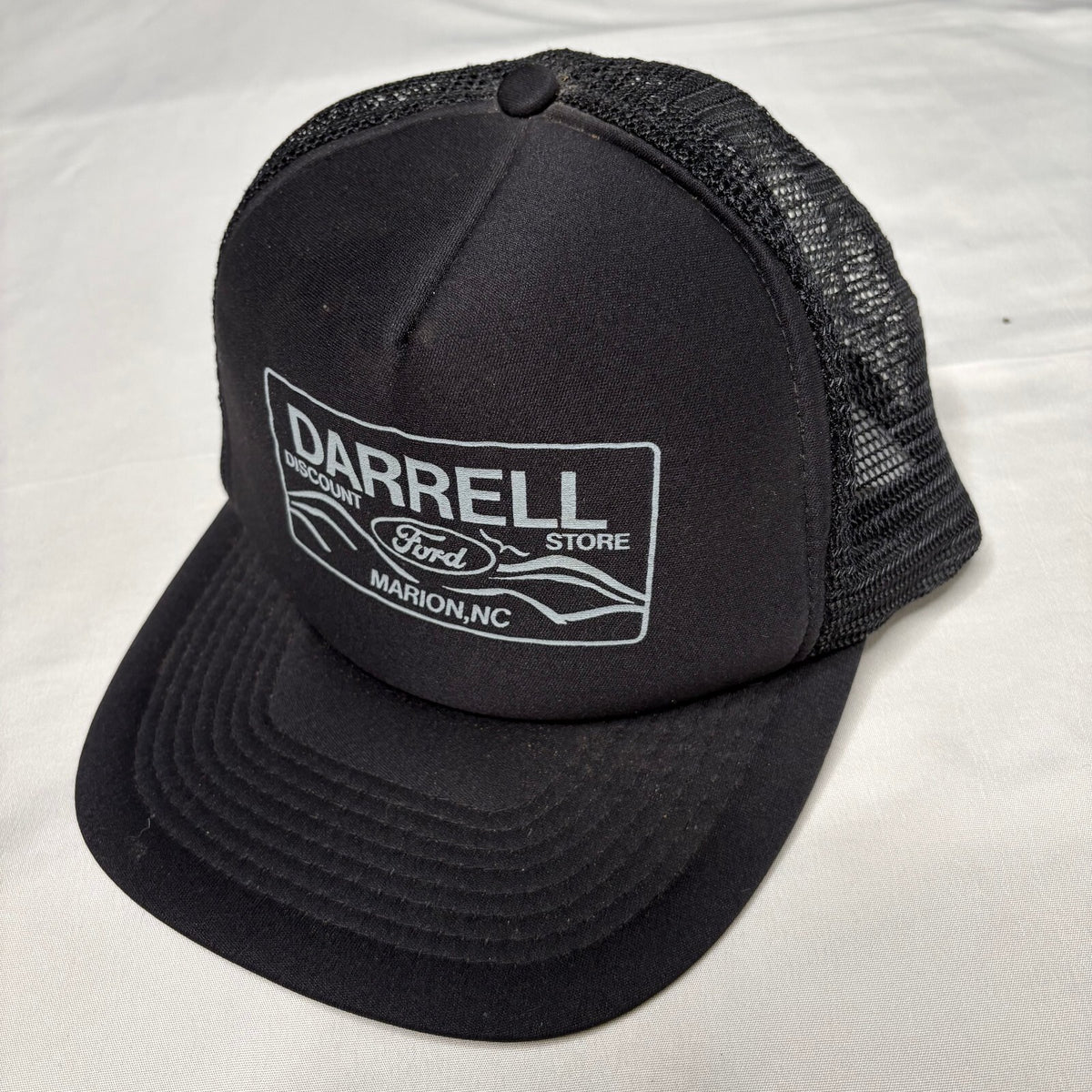 Vintage Darrell Discount Ford Store Black Trucker Cap by COB