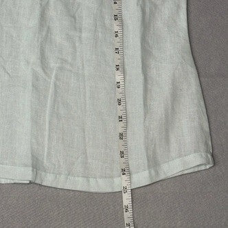 Emily Daniels Light Green Sleeveless Button-Up Top