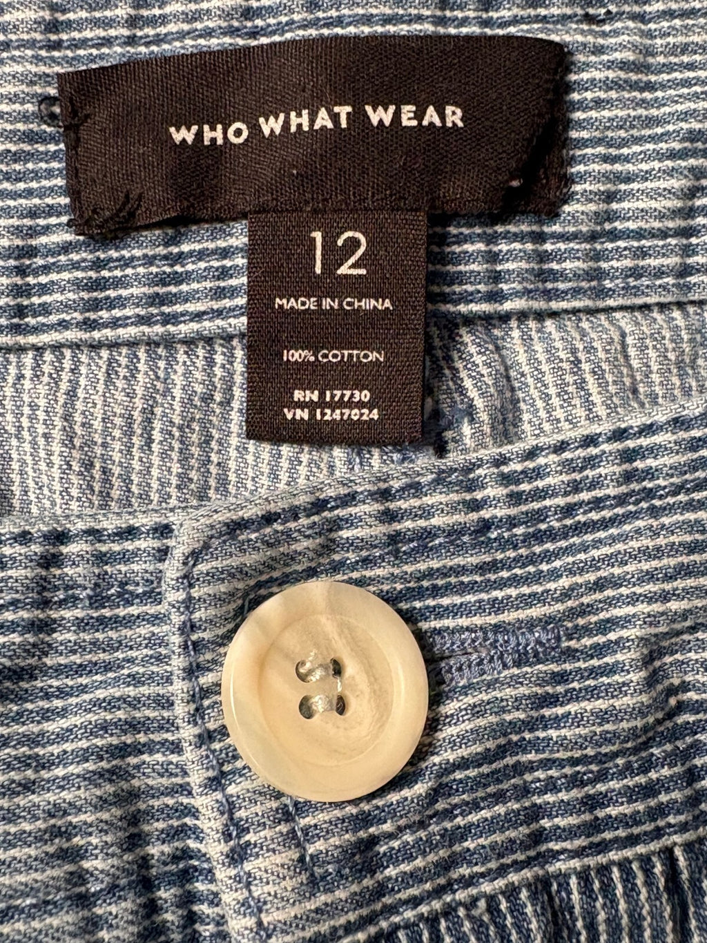 Who What Wear Women's Size 12 Blue Wide Leg Denim Jeans