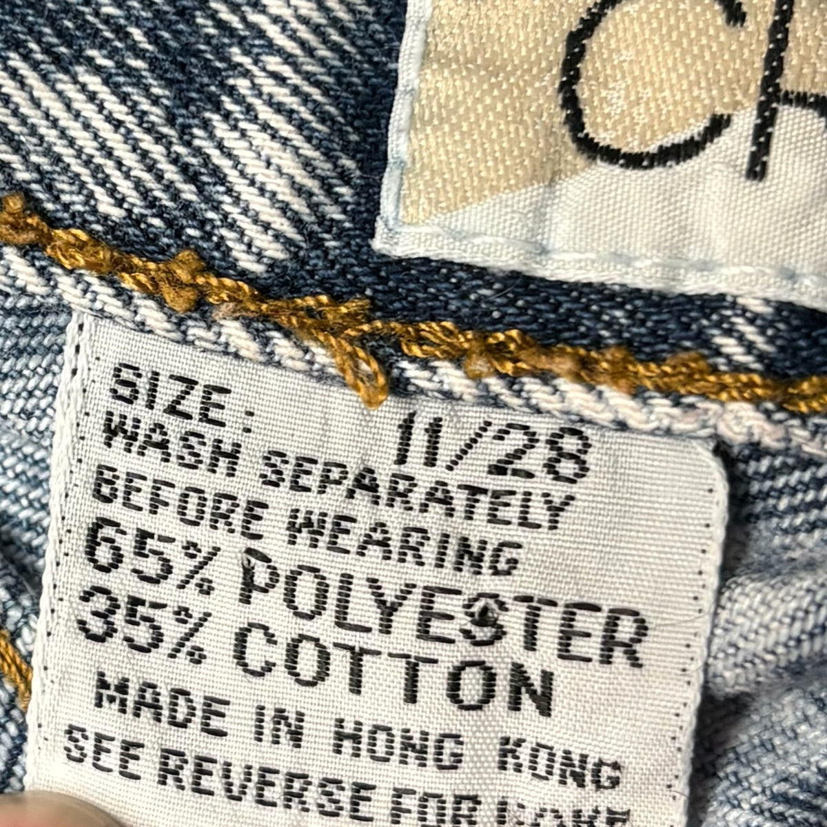 Vintage Crayon Acid Wash Denim Shorts Size 11/28 with Frayed