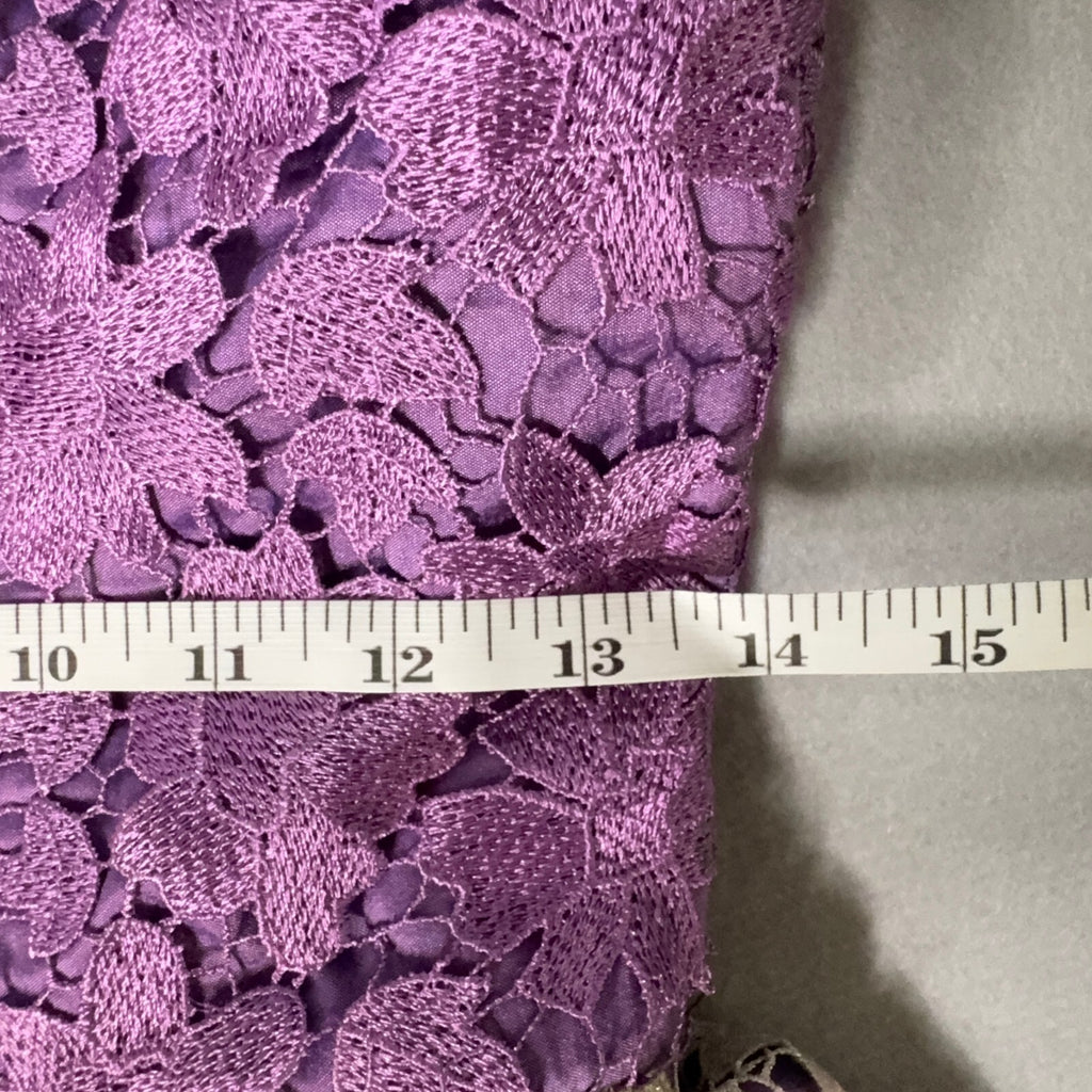 New Hand Tailored Nigerian Aso Ebi Purple Lace Top S