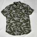 J.Crew Flex Washed Slim Fit Green Leaf Print Button-Up Shirt