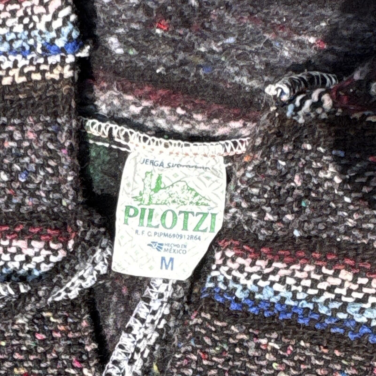Pilotzi Men's Striped Baja Hoodie Pullover