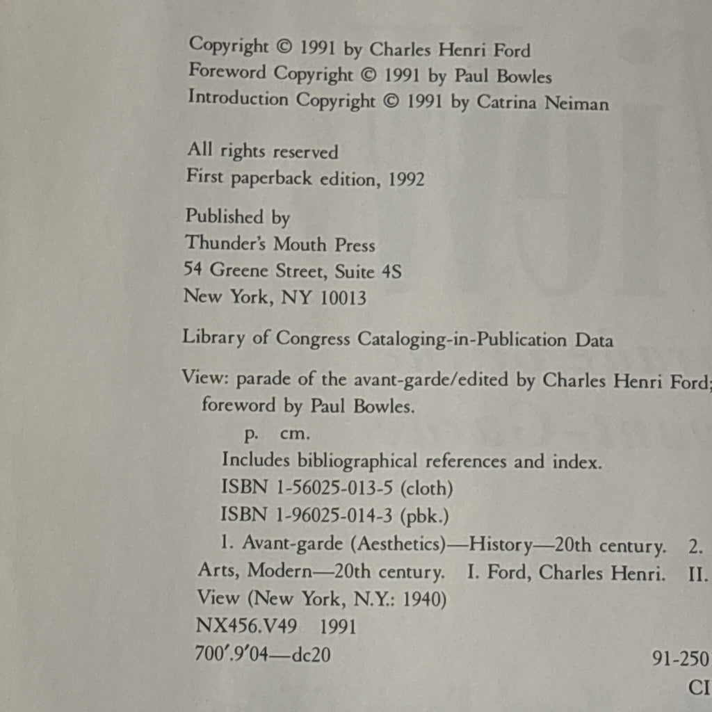View: Parade of the Avant-Garde 1940-1947 - Edited by Charles Henri Ford