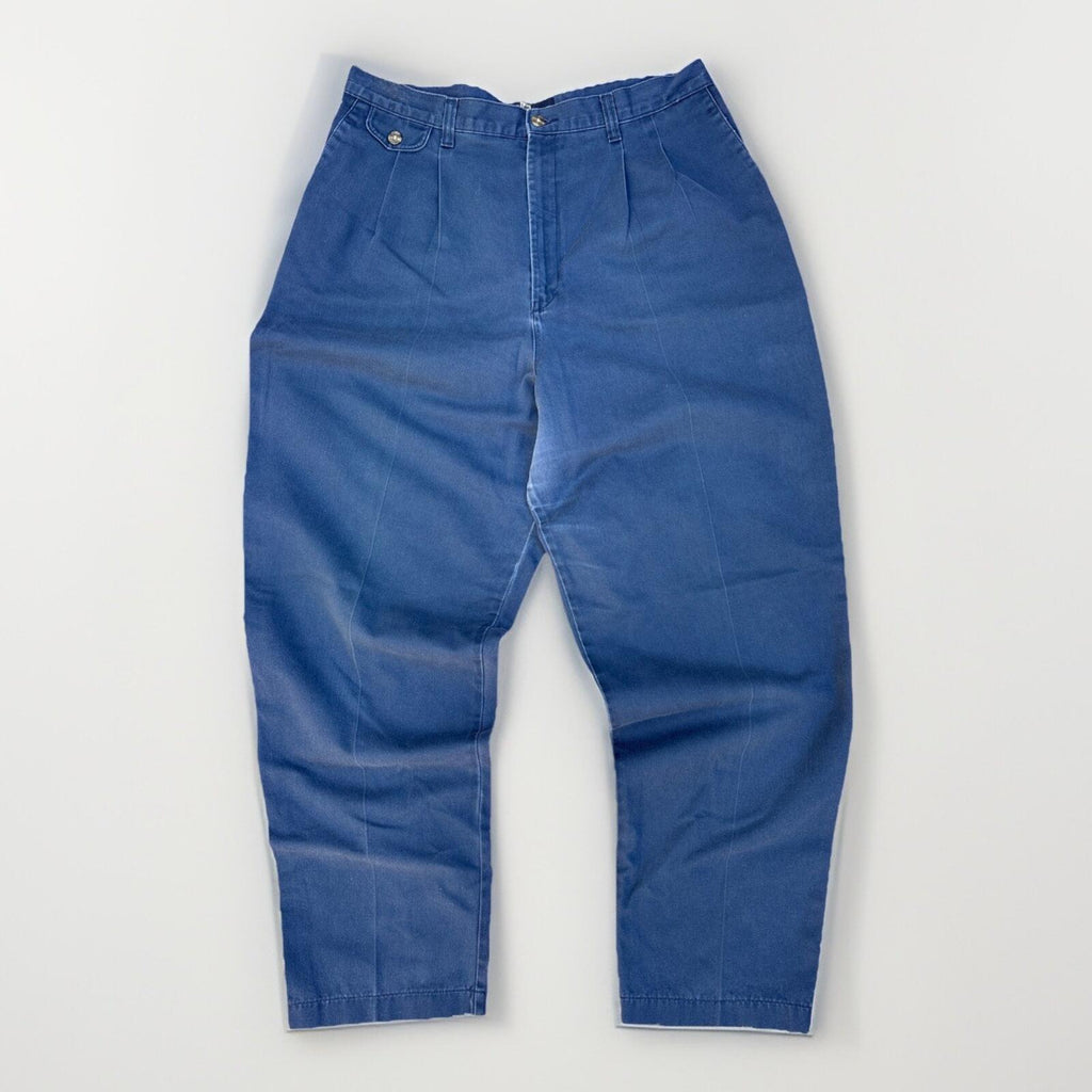 Lee Vintage Authentic Clothing Blue Pleated Tapered High-WaI
