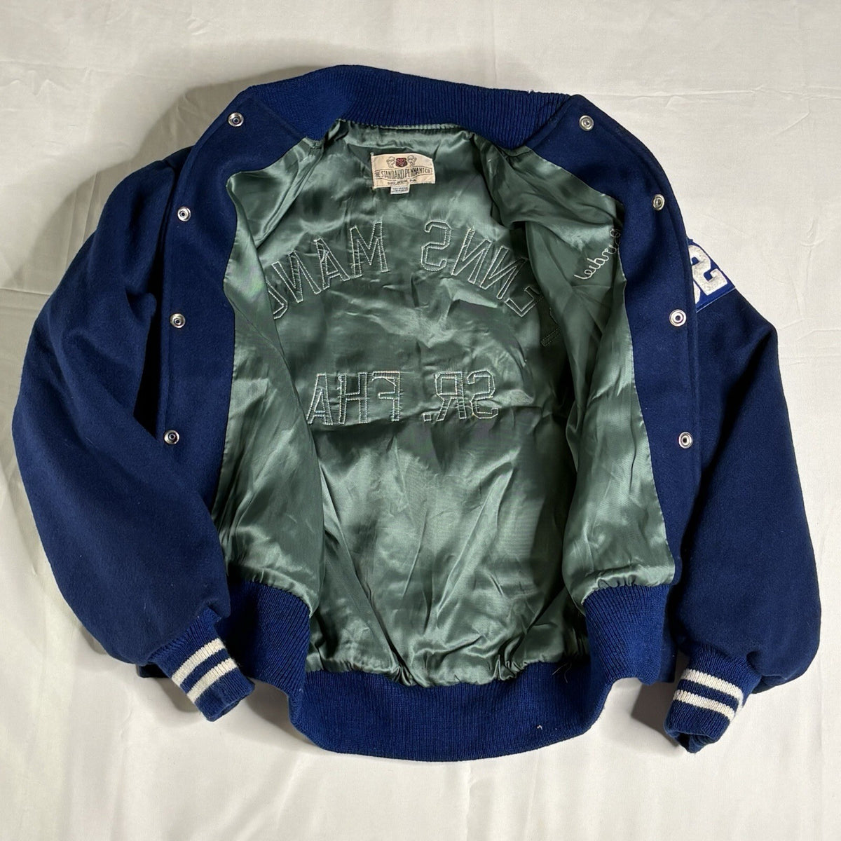 Vintage 1970s The Standard Pennant Co. Varsity Wool Bomber -