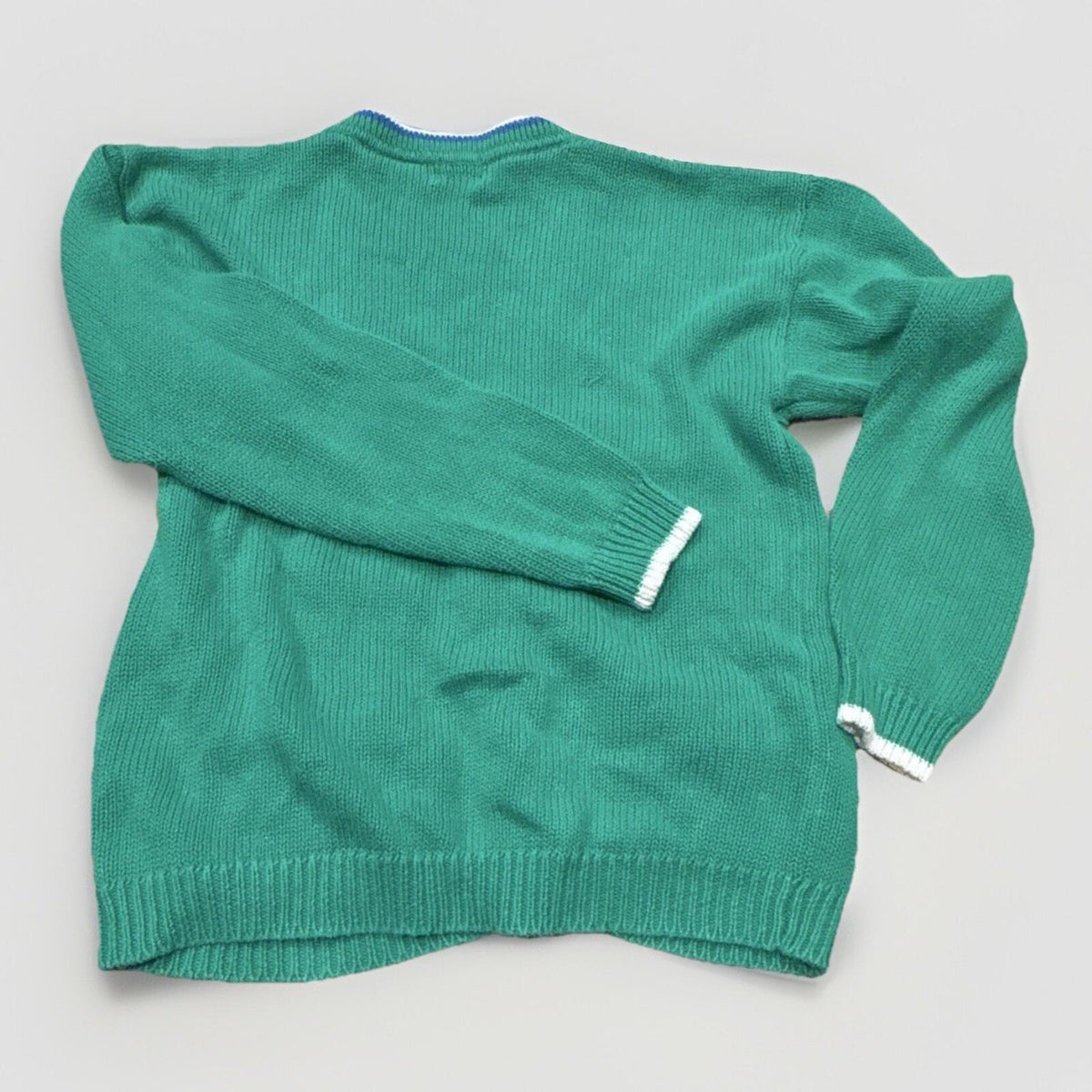 Talbots Kids Girls XL Green Cable Knit V-Neck Button Cardiga