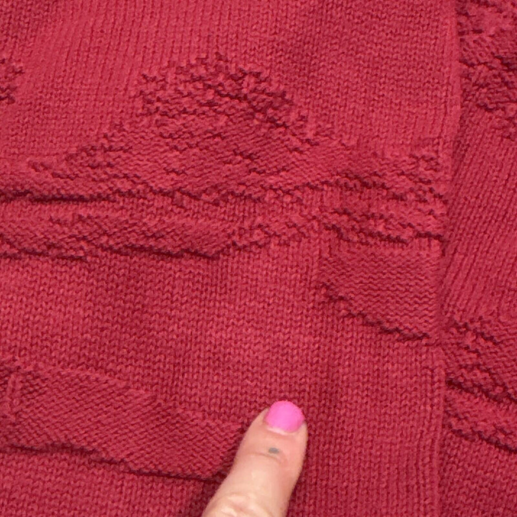 Isle of Cotton Men's XL Red V-Neck Cotton Knit Pullover Swea