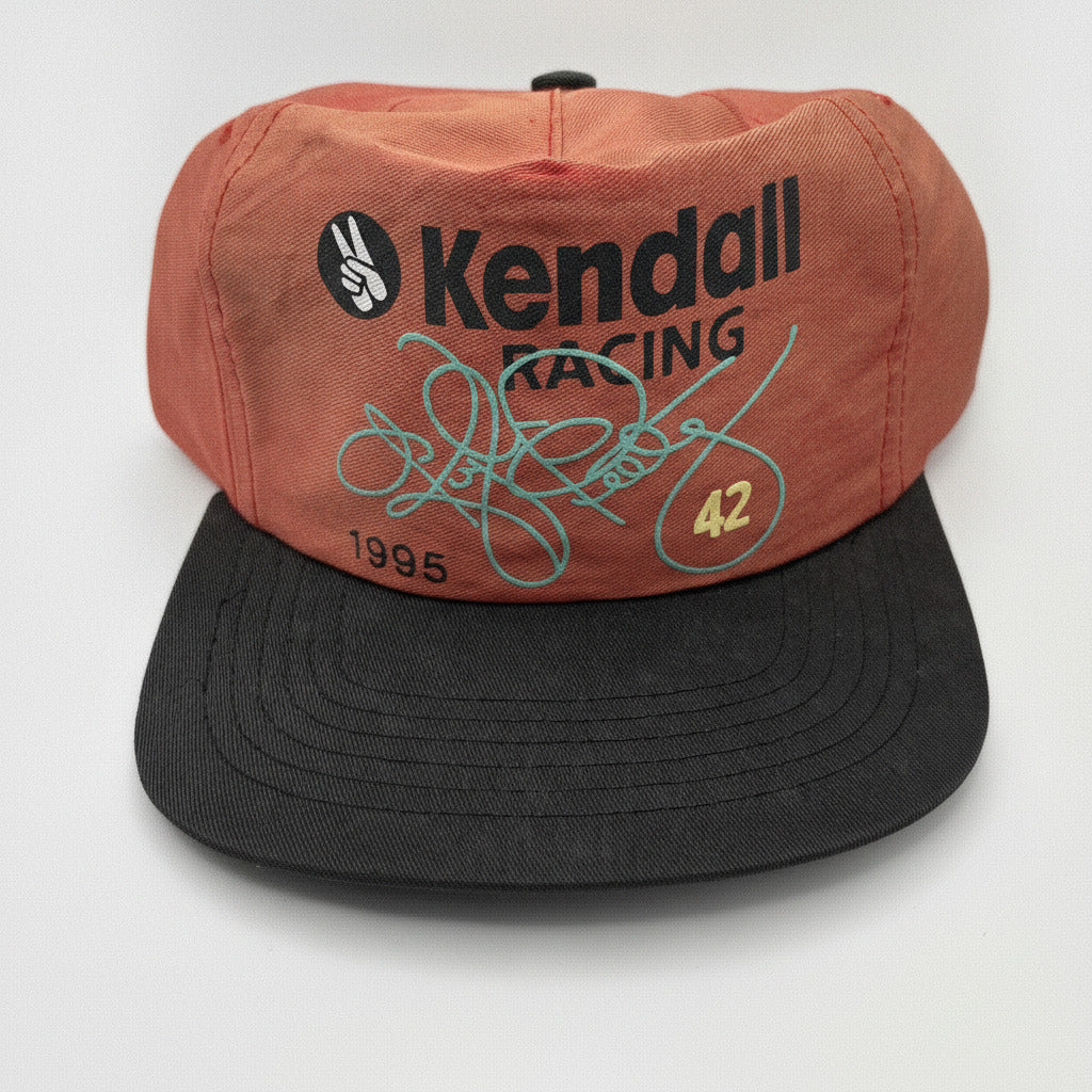 Vintage 1995 Kendall Racing Autographed Red and Black Snap