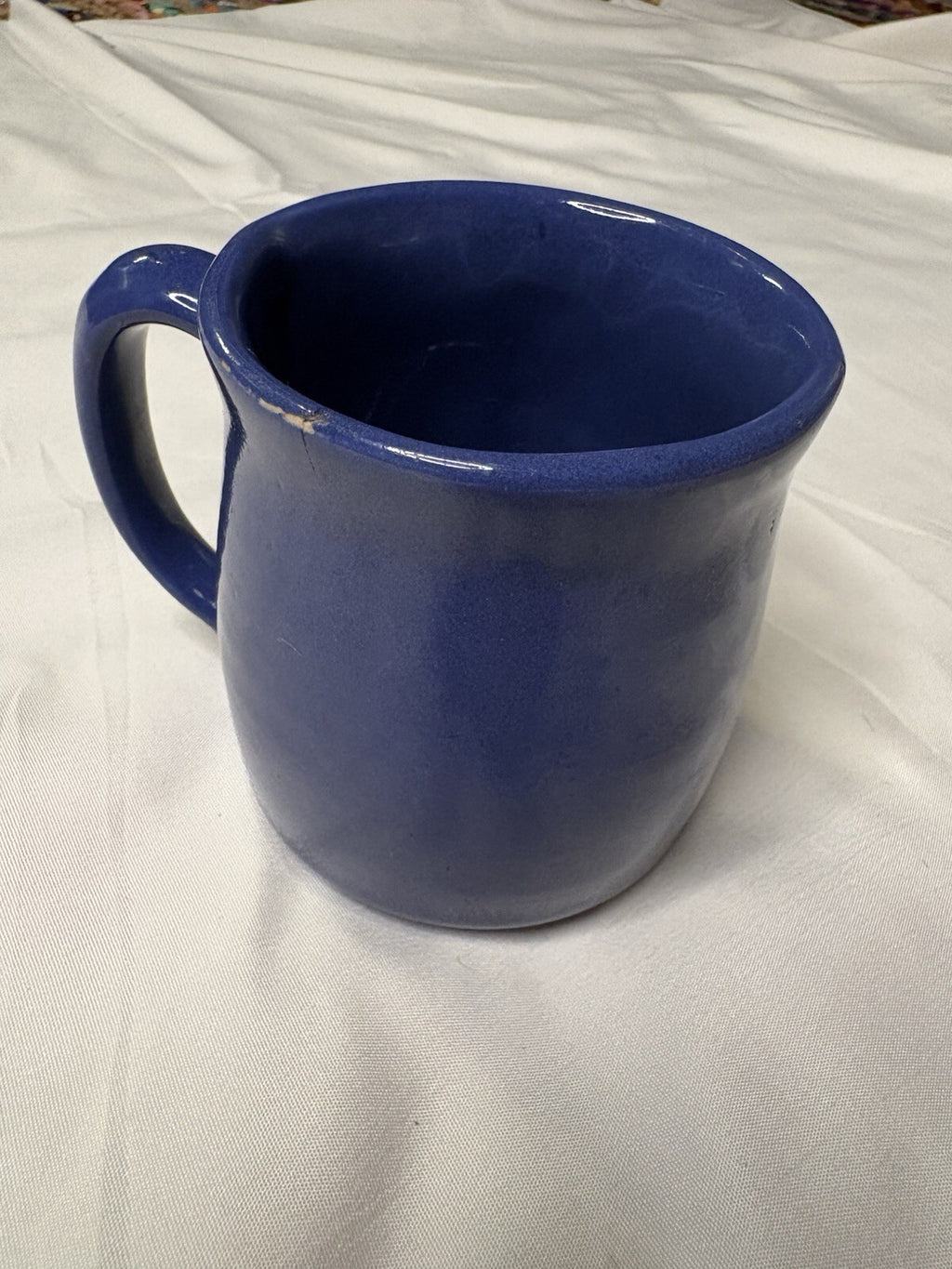 Vintage Studio Art Pottery Cobalt Blue Mug - Hand-Thrown Tribal Sgraffito Design