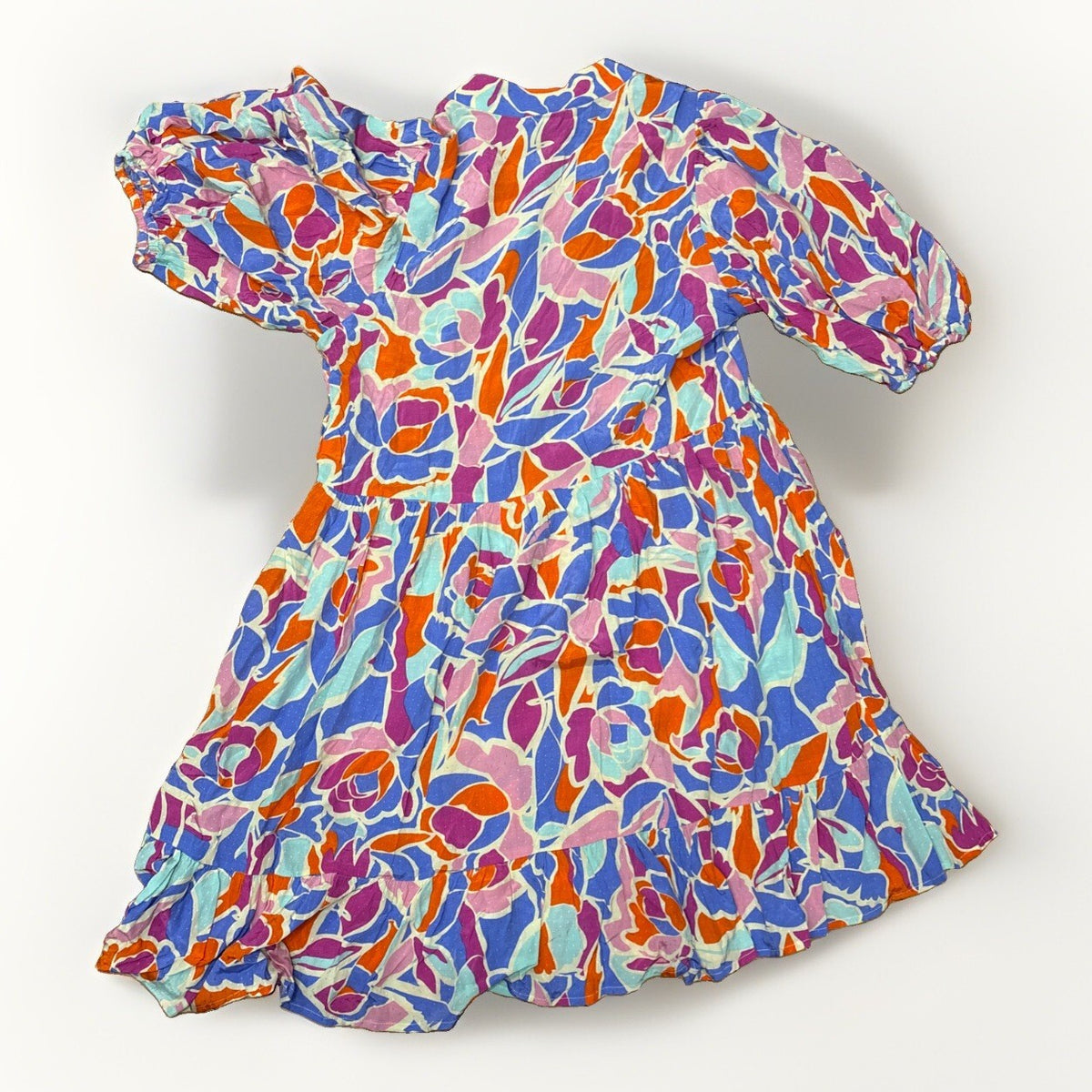 FRNCH Paris Valentine Mini Dress - Vibrant Multi Balloon-Sle
