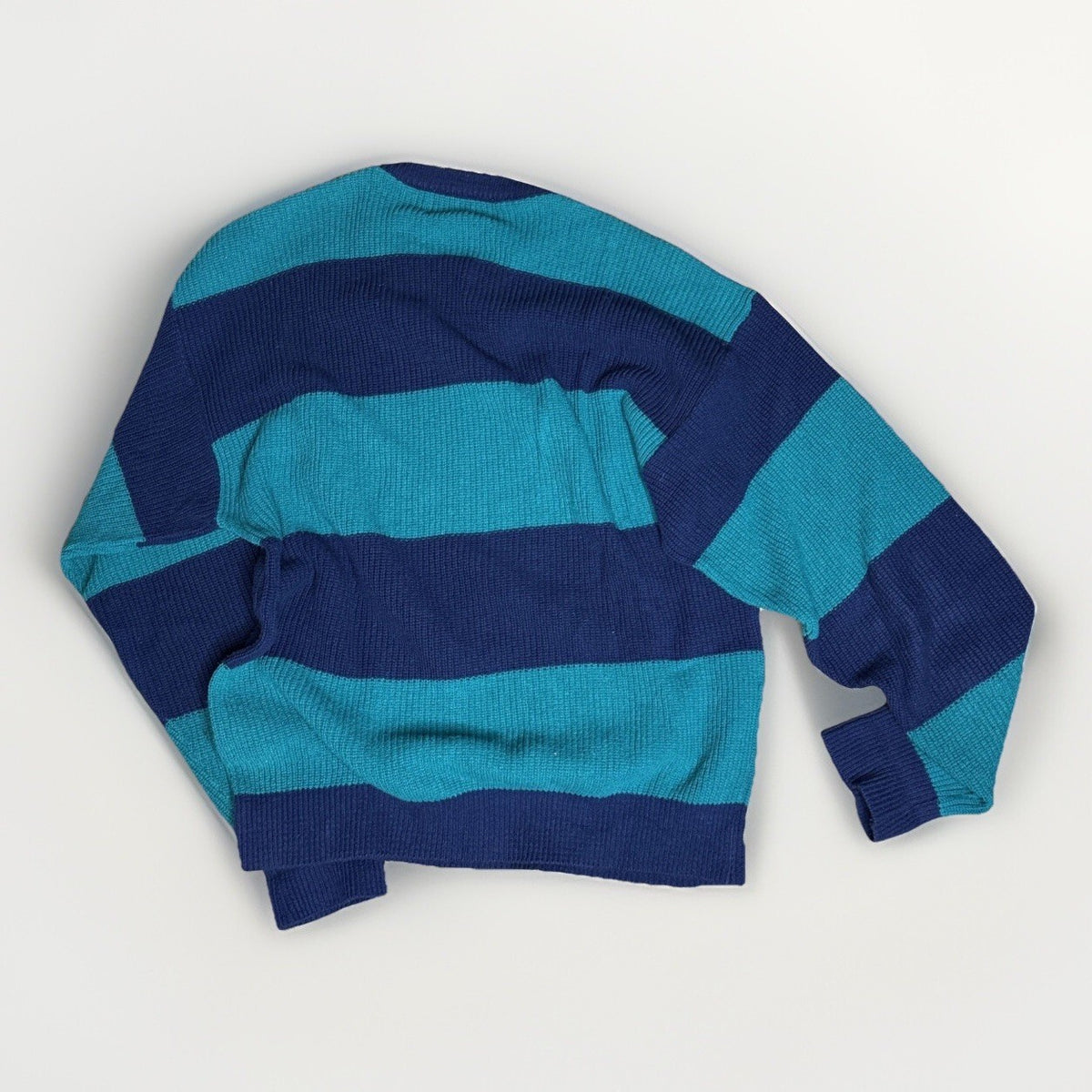 Vintage 90s London Fog Men Large Striped Knit Sweater USA