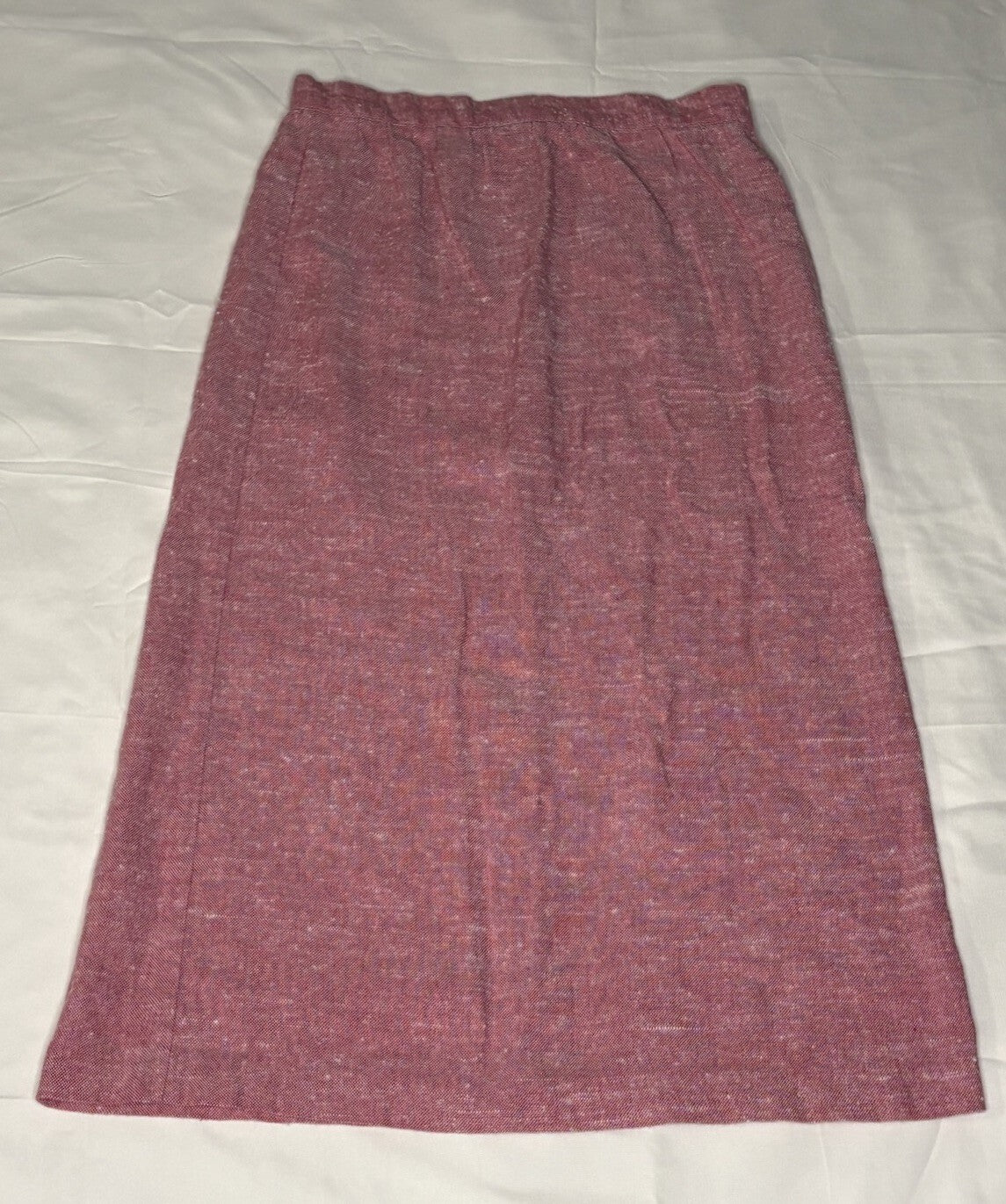 Vintage 80s/90s High-Waisted A-Line Midi Skirt in Heathered
