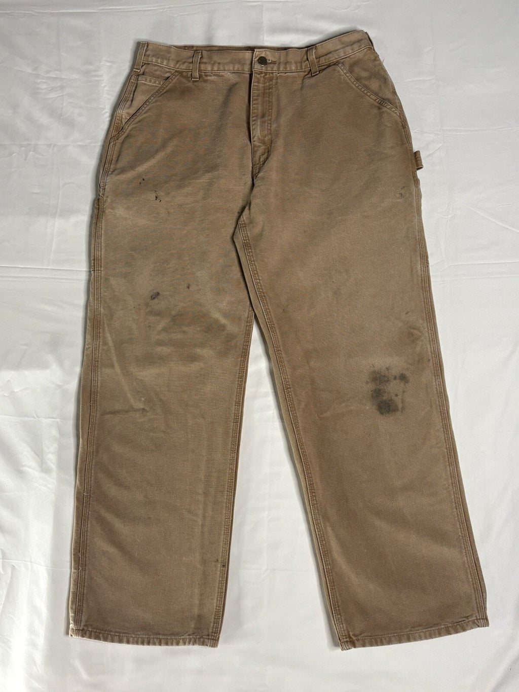 Vintage 2007 Carhartt B11 Brown Duck Canvas Work Dungarees
