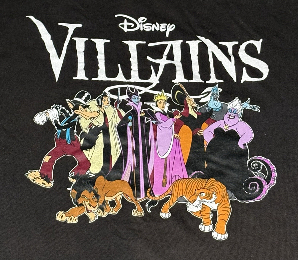 Vintage Disney Villains Black Graphic T-Shirt XL Delta Pro