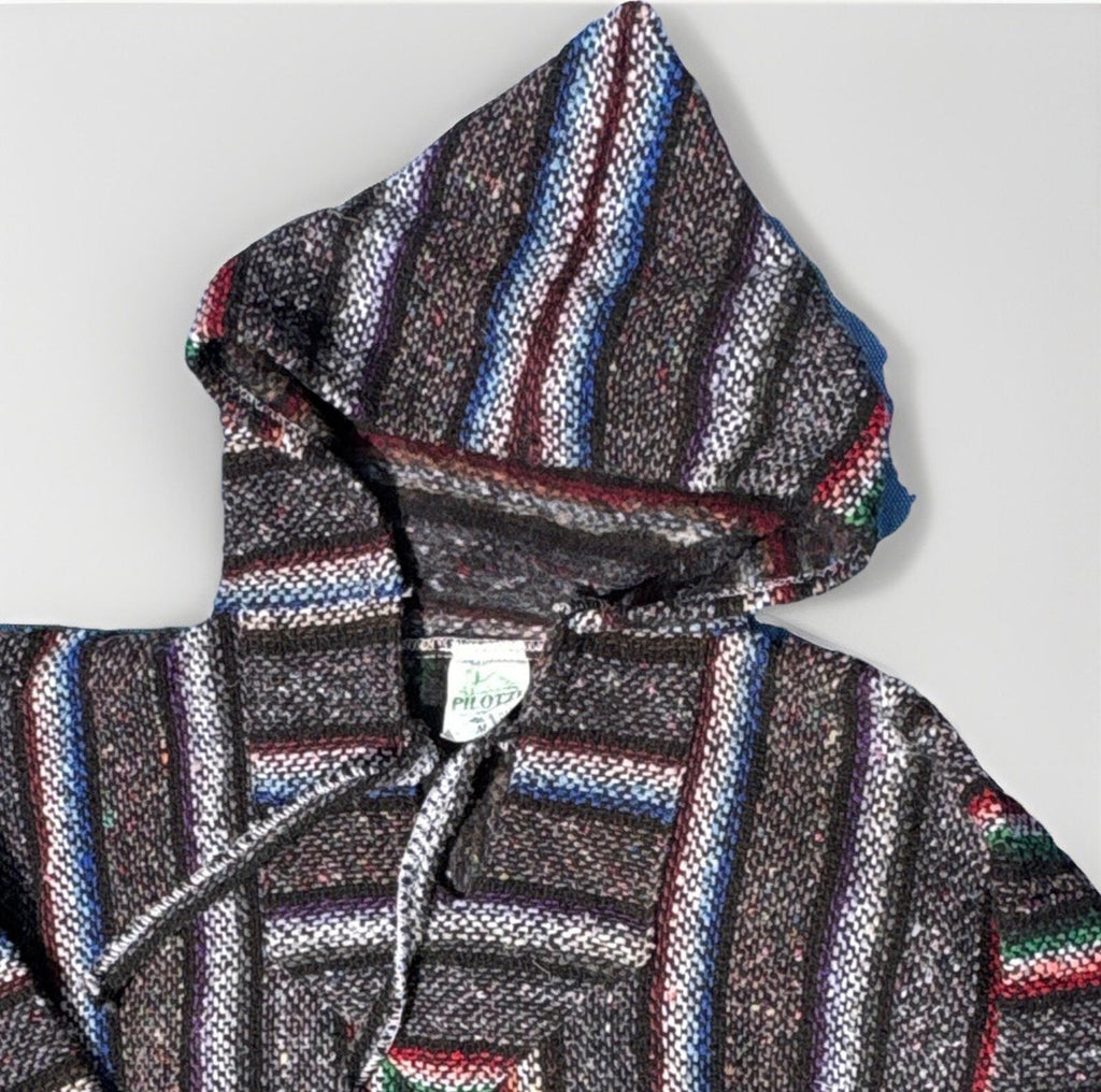 Pilotzi Men's Striped Baja Hoodie Pullover