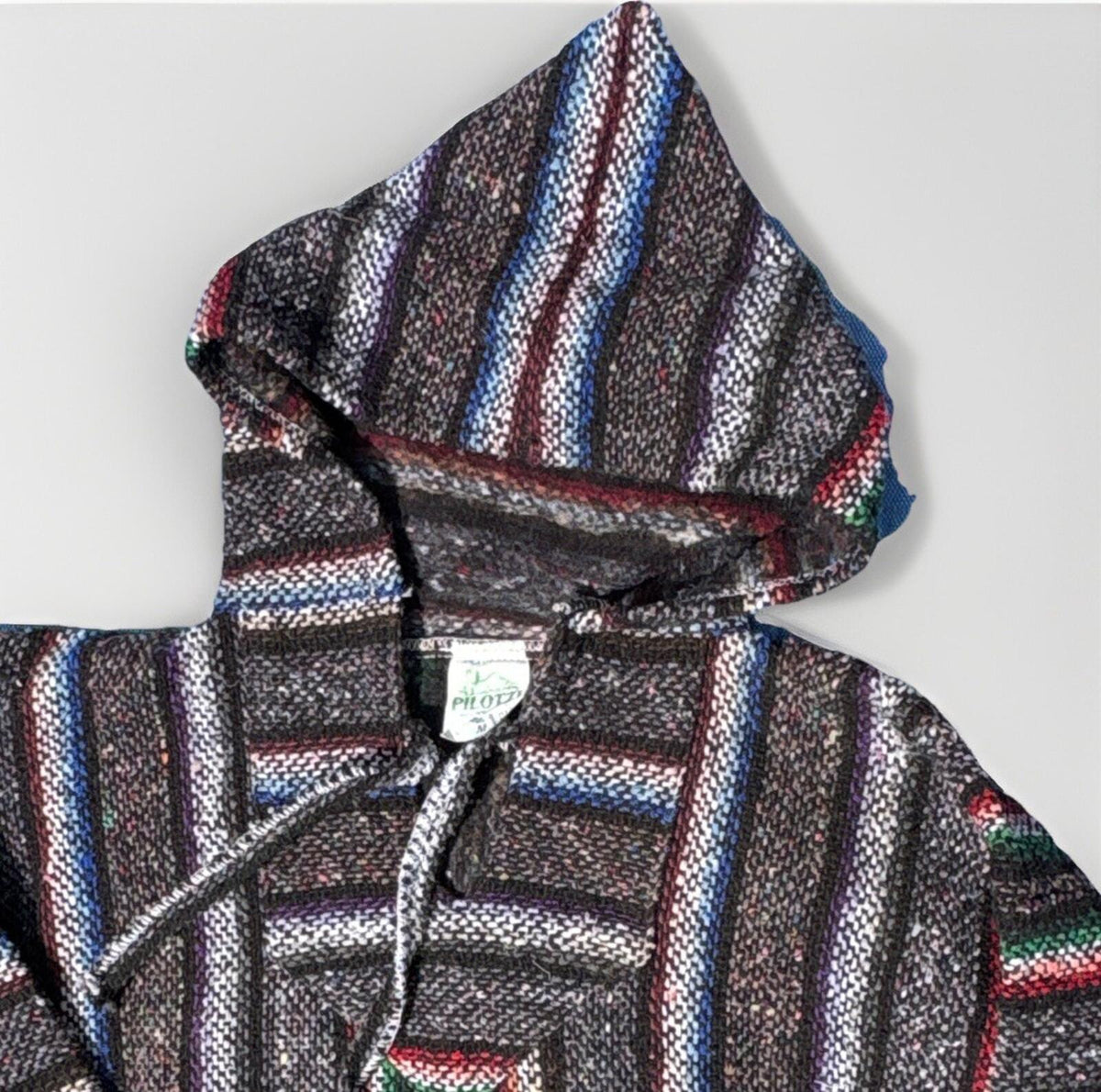 Pilotzi Men's Striped Baja Hoodie Pullover